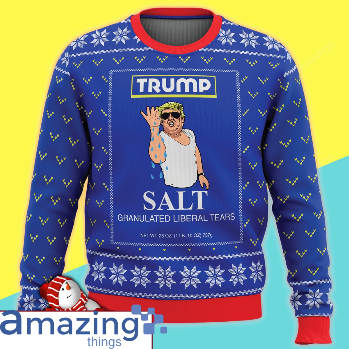 Trump Salt Liberal Tears Premium Christmas Knitting Pattern Christmas Ugly Sweater image Trump Salt Liberal Tears Premium Christmas Knitting Pattern Christmas Ugly Sweater Product photo 1