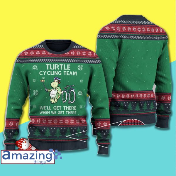 Turtle Cycling Team Knitting Pattern Sweater For Men And Women