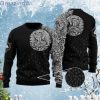 Viking Odin Norse Valhalla Pattern Black Ugly Christmas Sweater