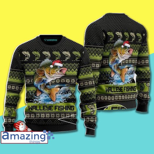 Walleye Fishing Christmas Knitting Pattern Christmas Ugly Sweater