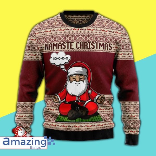 Yoga Santa Clause Christmas Knitting Pattern Christmas Ugly Sweater