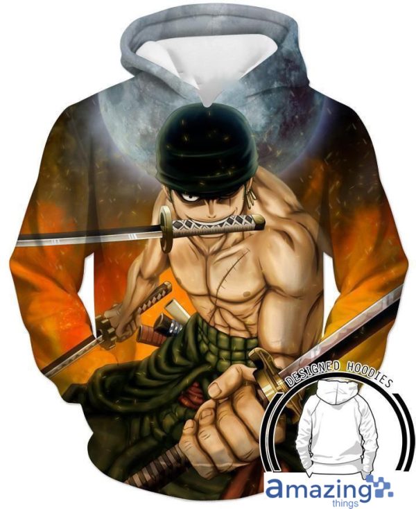 Zoro Sword One Piece Anime Full Print 3D Hoodie