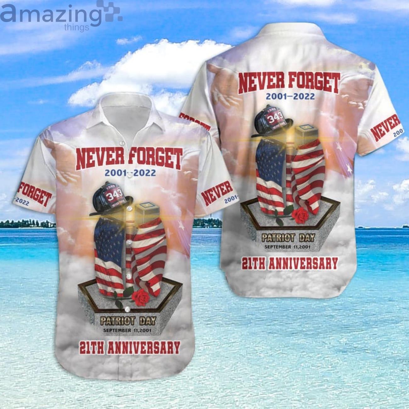 21th Aniversary Never Forget Hawaiian Shirt Product Photo 1