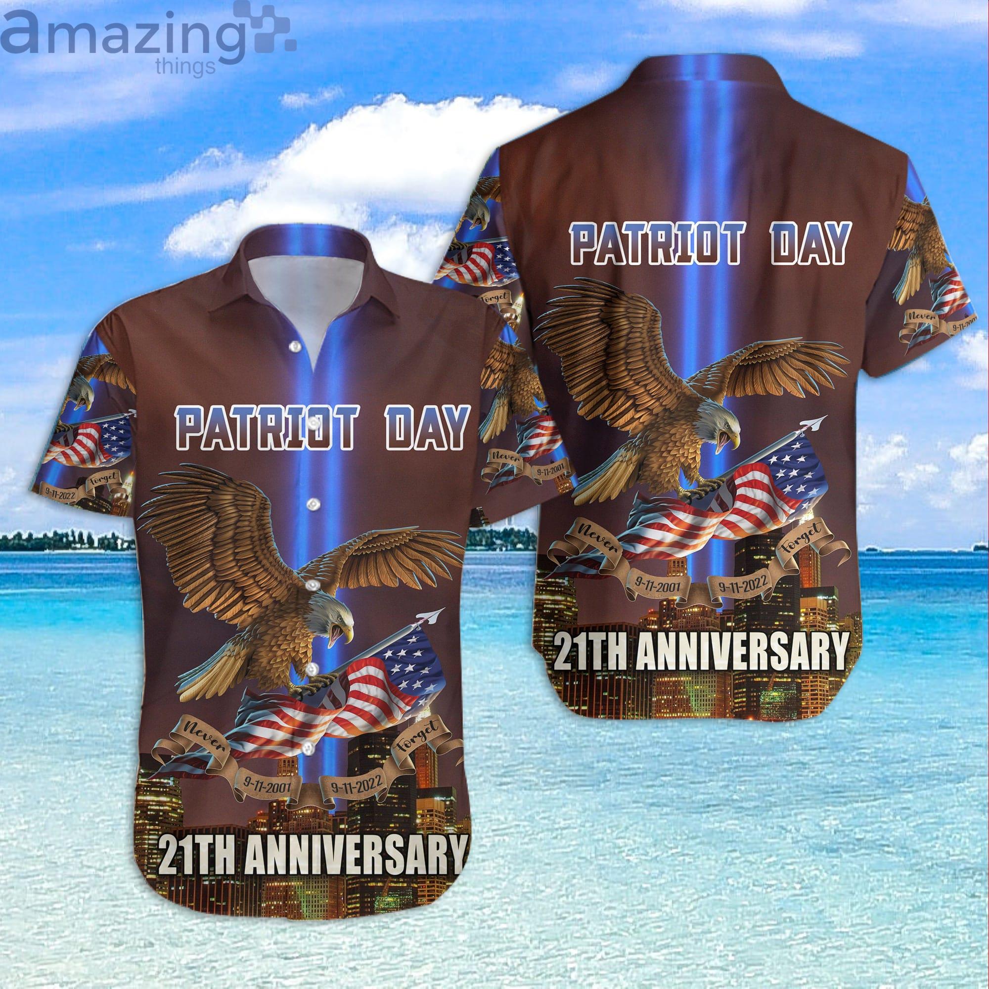 21th Aniversary Patriot Day 911 We Will Never Forget 3D Hawaiian Shirt Product Photo 1