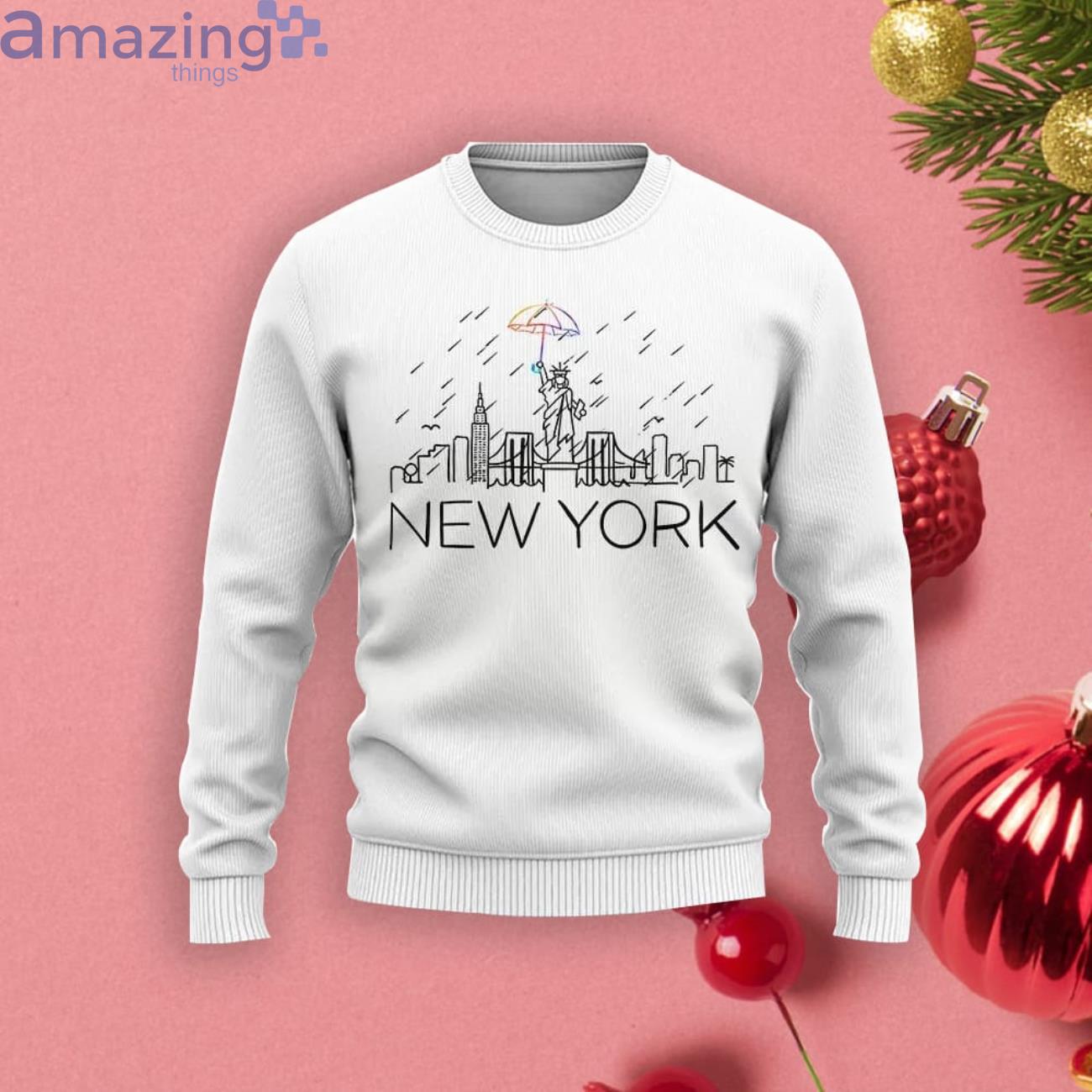 A Rainy Day In New York Christmas Gift Ugly Christmas Sweater Product Photo 1 A Rainy Day In New York Christmas Gift Ugly Christmas Sweater Product Photo 1