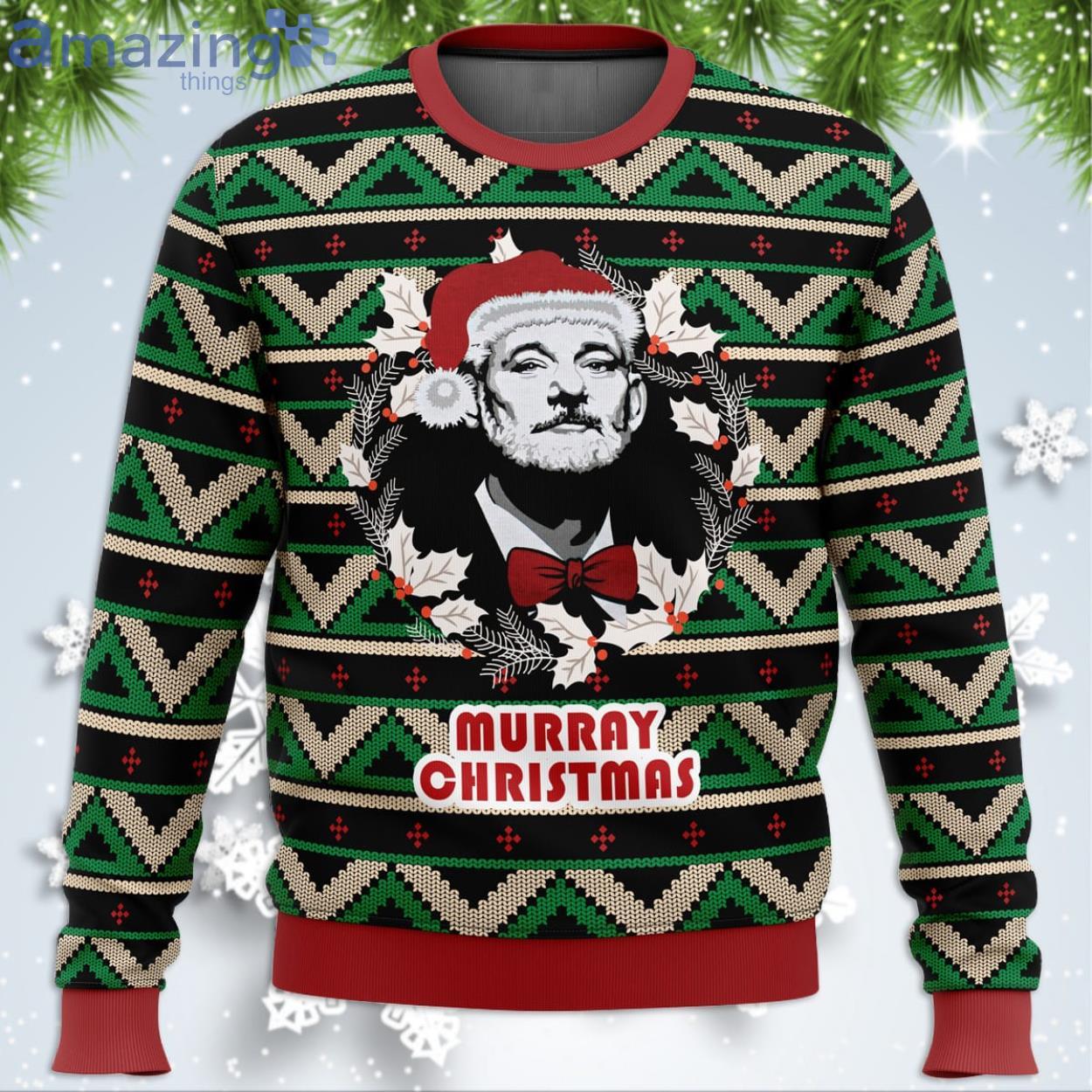 A Very Murray Christmas Funny Christmas Gift Ugly Christmas Sweater Product Photo 1