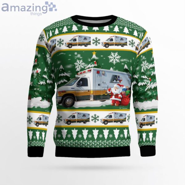 Acadian Ambulance Texas Ford E-450 Ambulance Christmas Sweater Product Photo 2