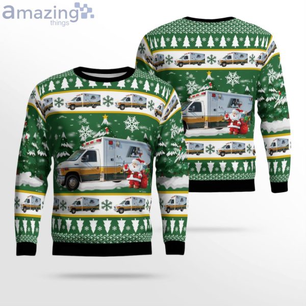Acadian Ambulance Texas Ford E-450 Ambulance Christmas Sweater Product Photo 1
