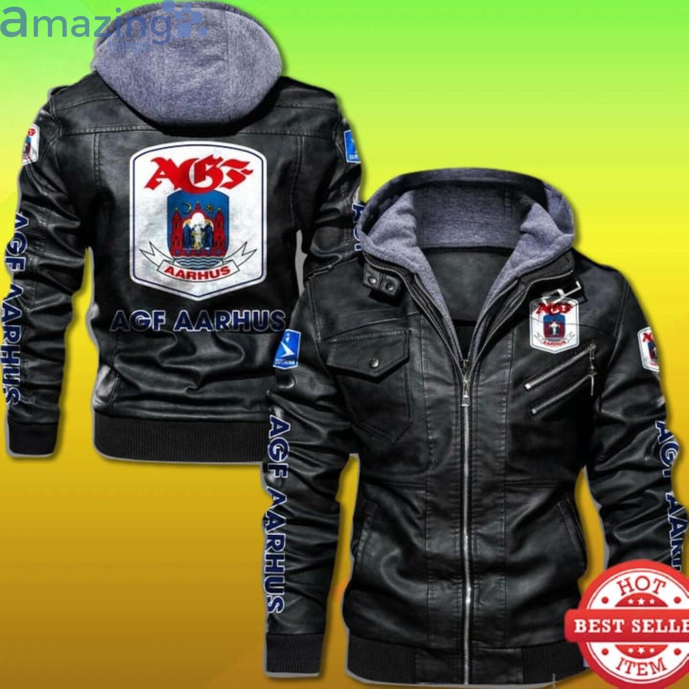 Agf Aarhus Fodbold 2D Leather Jacket Product Photo 1 Agf Aarhus Fodbold 2D Leather Jacket Product Photo 1