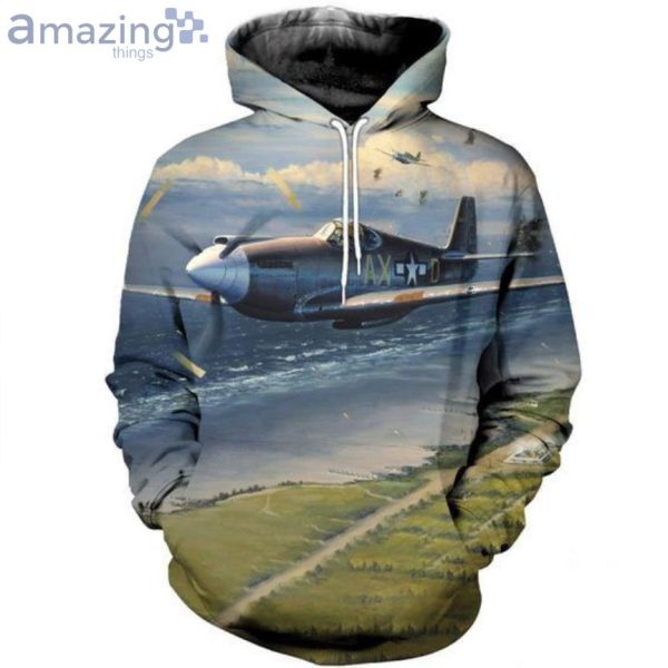 Airplane War World War II All Over Print 3D Hoodieproduct photo 1