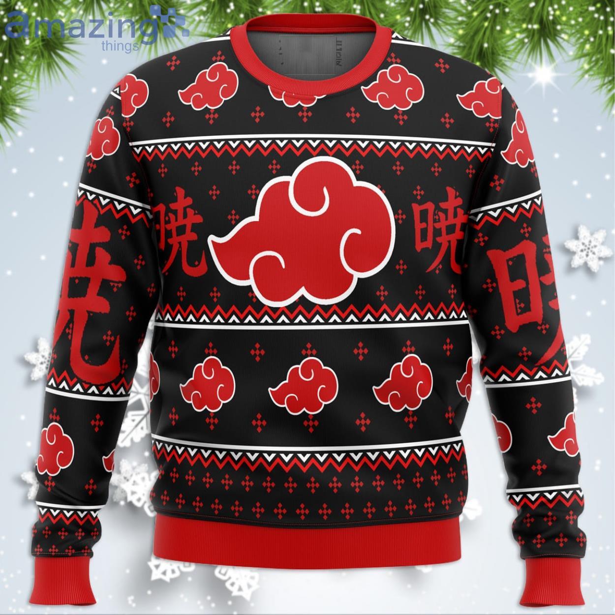 Akatsuki Naruto Funny Christmas Gift Ugly Christmas Sweater