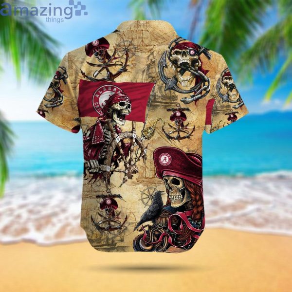 Alabama Crimson Tide Pirates Fans Pirates Skull Hawaiian Shirtproduct photo 3