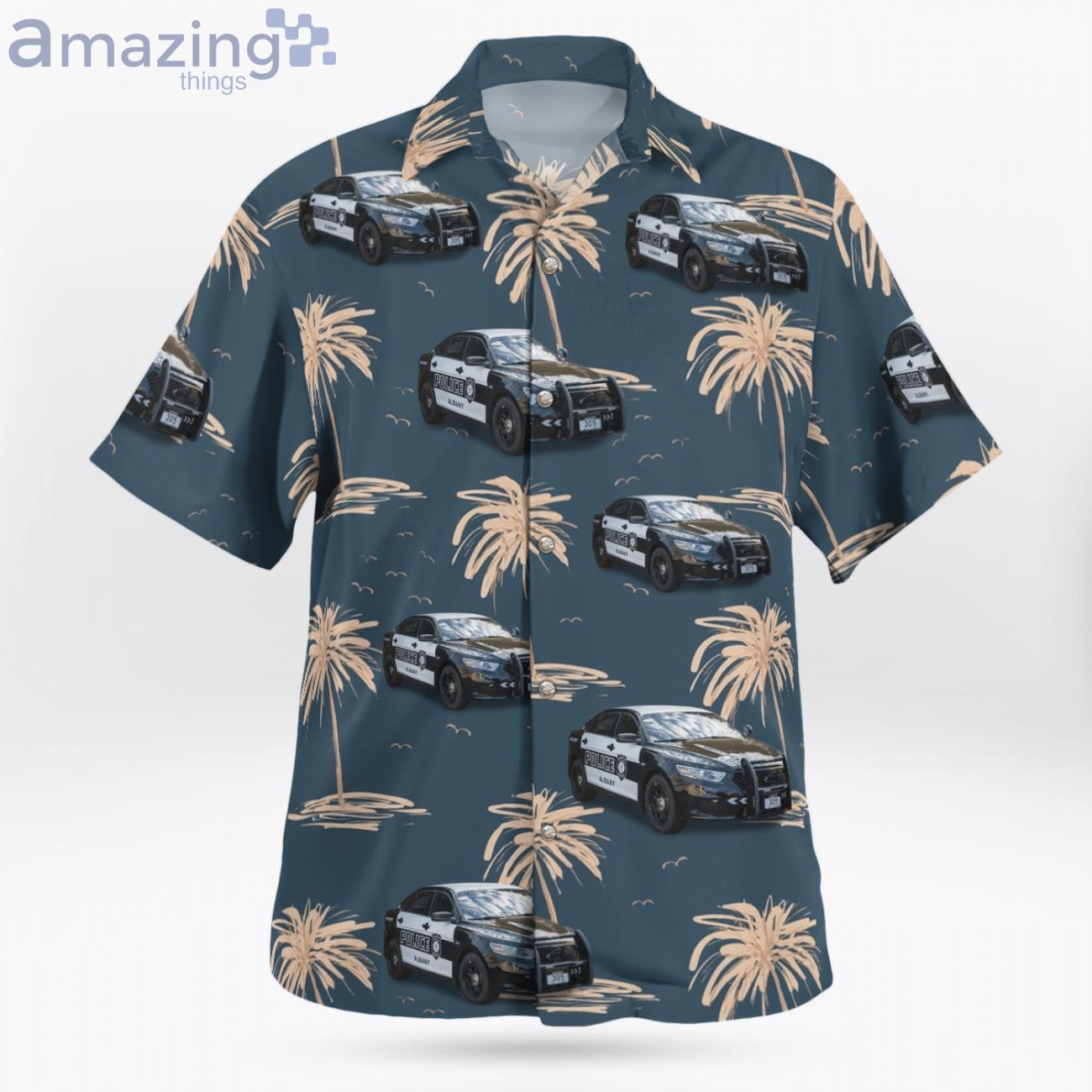 Albany New York Albany Police Department 2017 Ford Police Interceptor Hawaiian Shirt image Albany New York Albany Police Department 2017 Ford Police Interceptor Hawaiian Shirt Product Photo 3