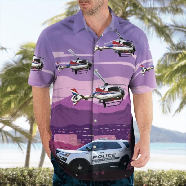 Albuquerque New Mexico Albuquerque Police Department Ford Police Utility And Eurocopter Ec-120B Colibri Hawaiian Shirt Product Photo 4