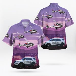 Albuquerque New Mexico Albuquerque Police Department Ford Police Utility And Eurocopter Ec-120B Colibri Hawaiian Shirt Product Photo 1