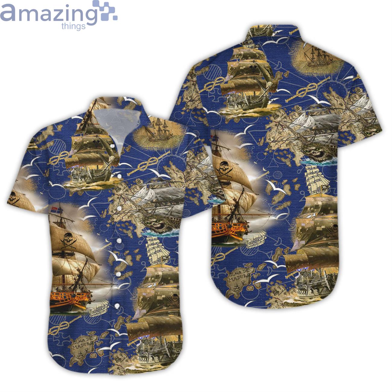Amazing Pirate Ship Hawaiian Shirt Product Photo 1 Amazing Pirate Ship Hawaiian Shirt Product Photo 1