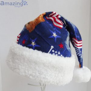 America Flag Patriotic Christmas Santa Hat For Adult And Child Product Photo 2