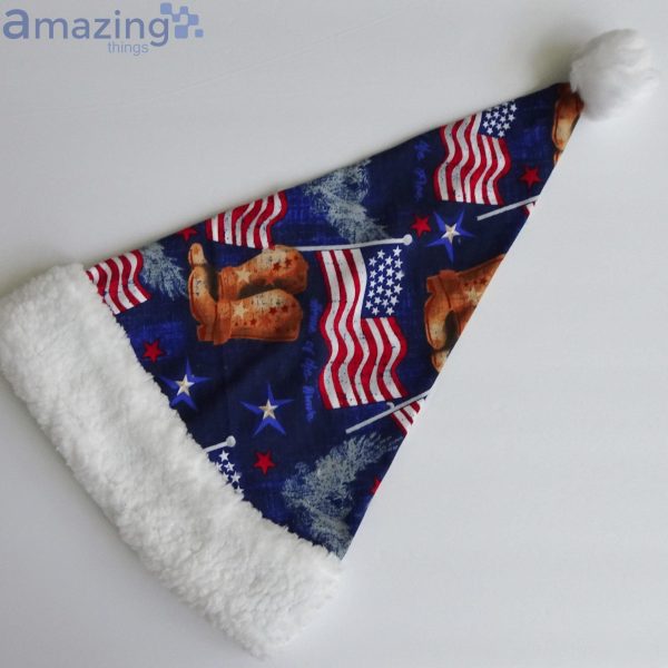 America Flag Patriotic Christmas Santa Hat For Adult And Child Product Photo 5