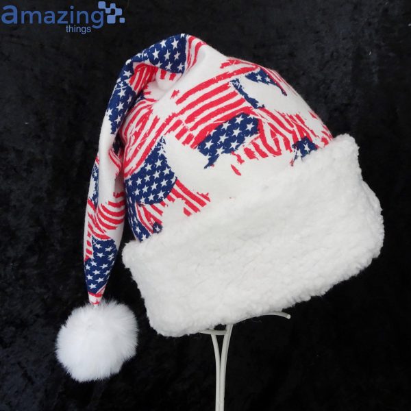 American Flag Party Christmas Santa Hat For Adult And Child Product Photo 2