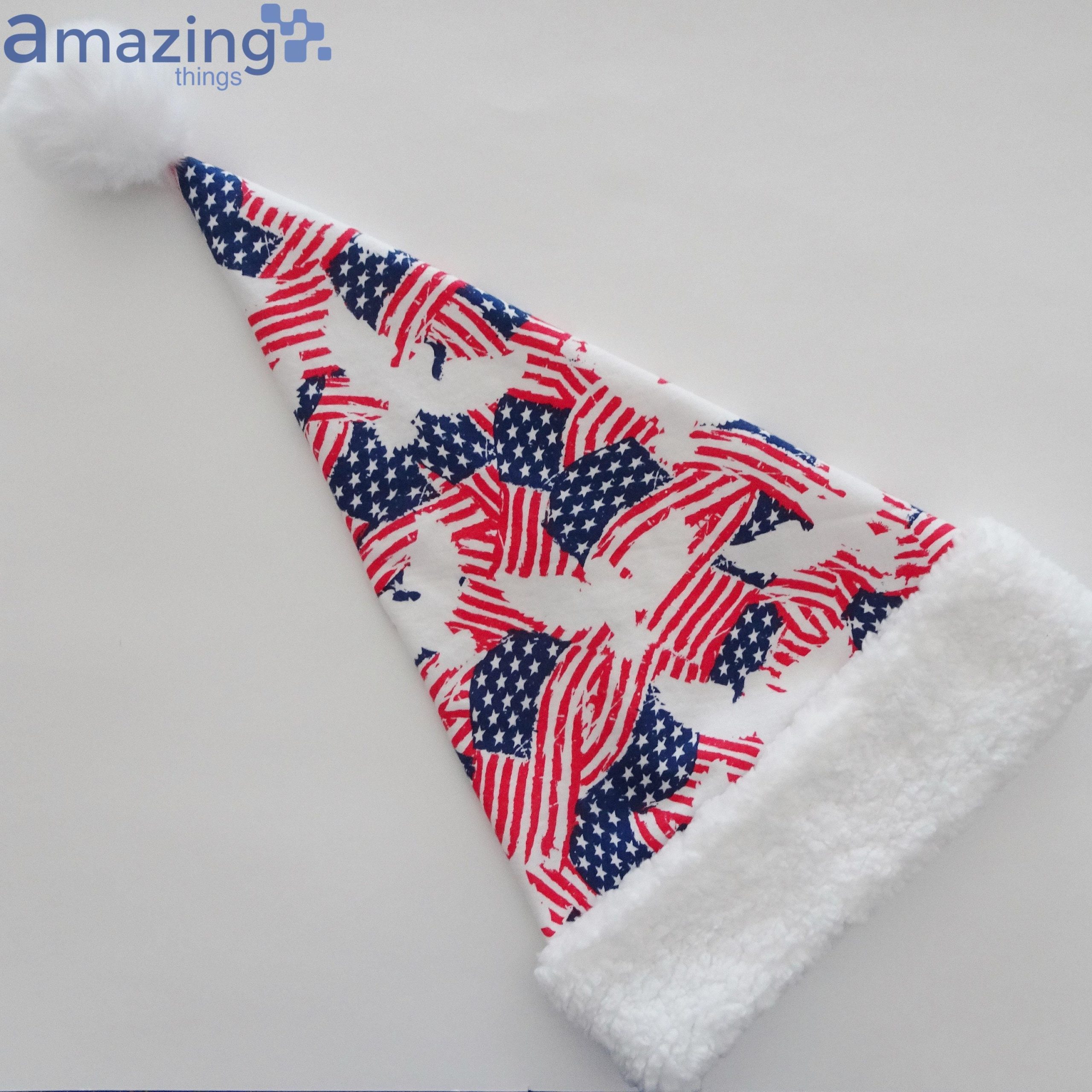 American Flag Party Christmas Santa Hat For Adult And Child image American Flag Party Christmas Santa Hat For Adult And Child Product Photo 4 Product photo 2