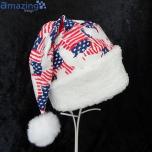 American Flag Party Christmas Santa Hat For Adult And Child Product Photo 1