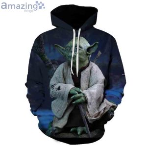 Anime Star Wars Yoda All Over Print 3D Hoodie