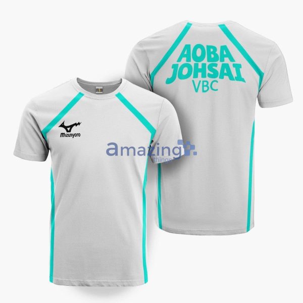 Aoba Johsai High Cosplay Costume Haikyuu Anime Merch Printed 3D T-Shirt Product Photo 1