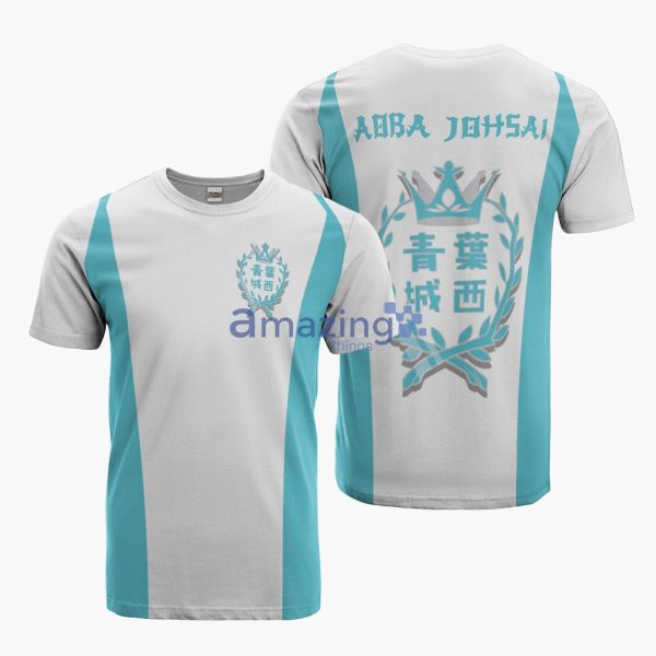 Aoba Johsai High Haikyuu Uniform Cosplay Costume Anime Merch Printed 3D T-Shirt Product Photo 1