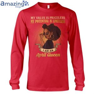 April Queen Her Value Is Priceless Ladies T Shirt image April Queen Her Value Is Priceless Ladies T-Shirt Product Photo 8