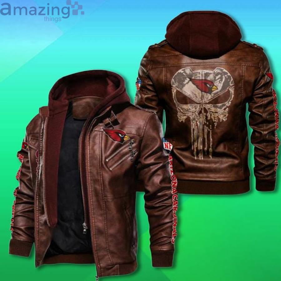 Arizona Cardinals NFL Skull Leather Jacket 