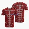 Attack On Titan Colossal Titan Cosplay Costume Anime Merch Printed 3D T-Shirt