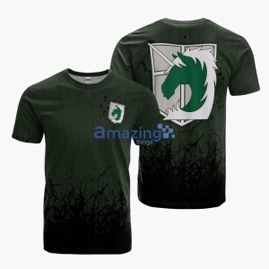 Attack On Titan Military Police Regiment Cosplay Costume Anime Merch Printed 3D T-Shirt