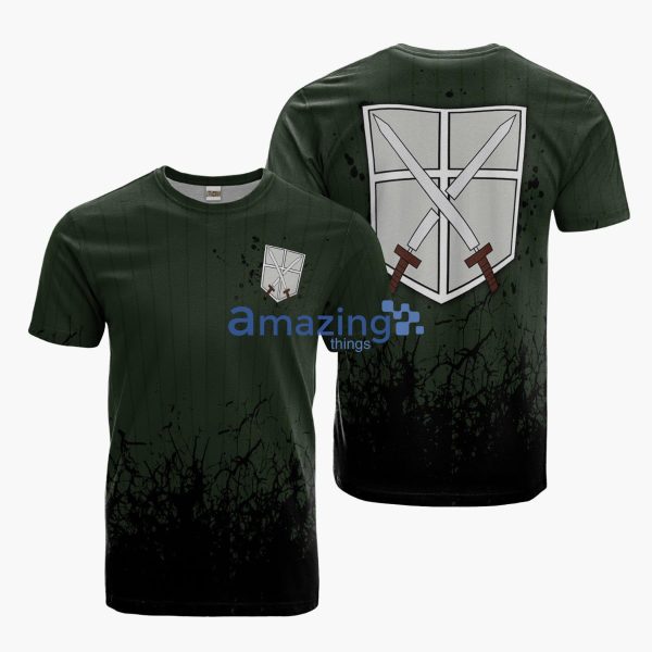 Attack On Titan Survey Corps Cosplay Costume Anime Merch Printed 3D T-Shirt Product Photo 1