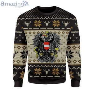 Austria Coat Of Arms Knitting Pattern Ugly Christmas Sweater Product Photo 1