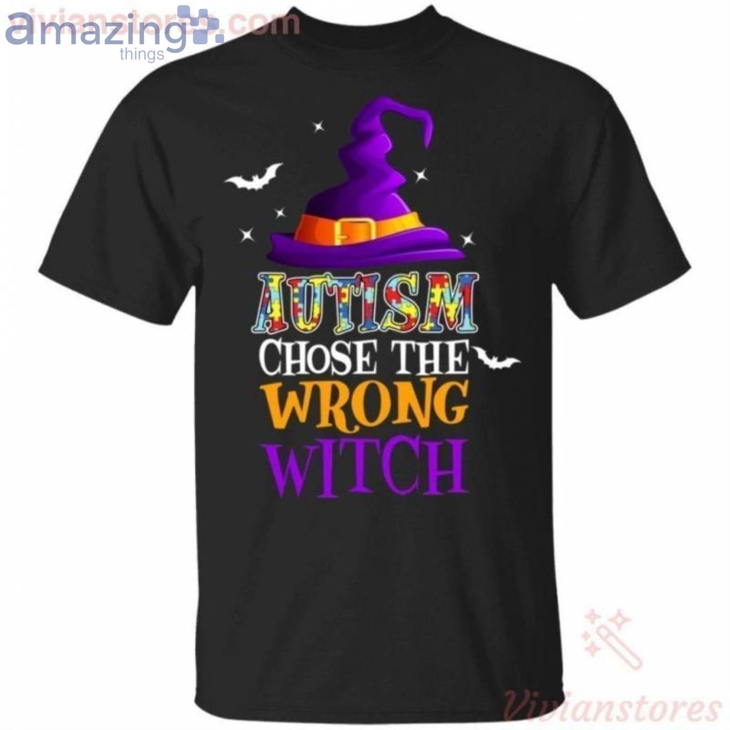 Autism Choose The Wrong Witch Halloween T Shirt image Autism Choose The Wrong Witch Halloween T-Shirt Product Photo 1 Product photo 1