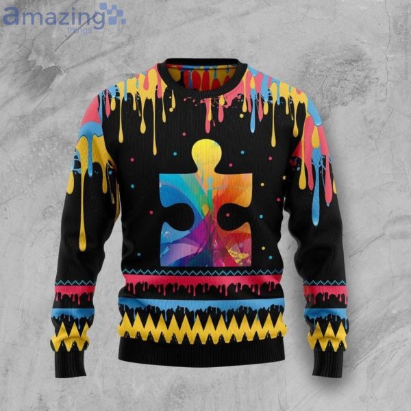 Autism Colorful Beauty Christmas Ugly Sweater Product Photo 1