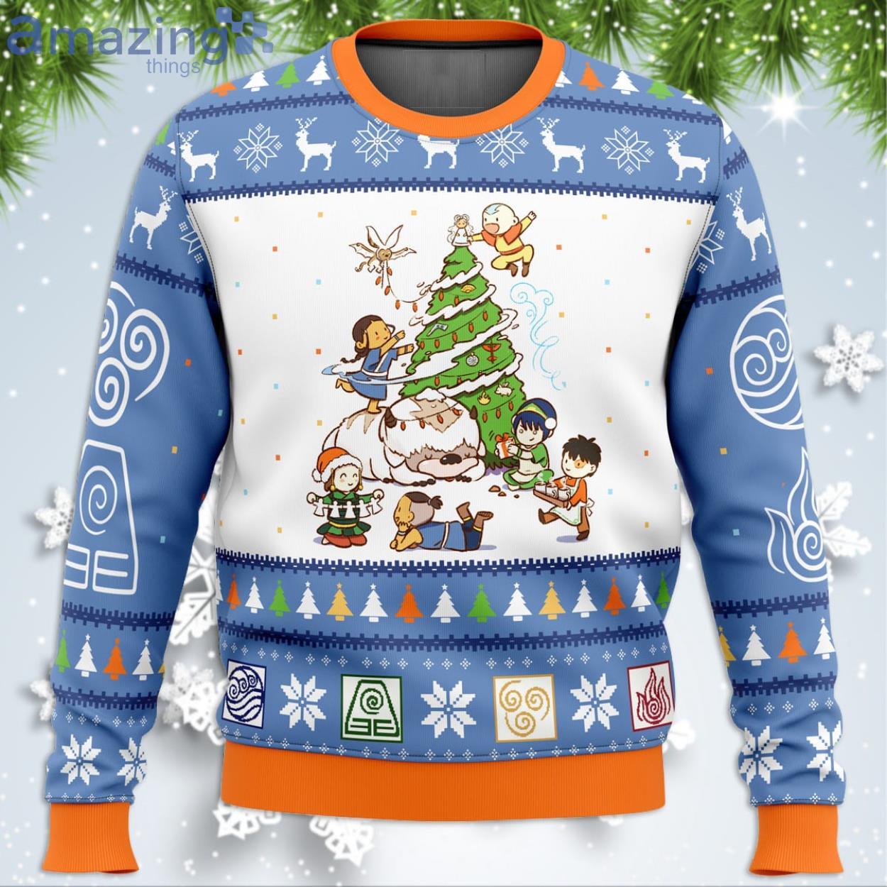 Avatar The Last Airbender Christmas Time Funny Christmas Gift Ugly Christmas Sweater Product Photo 1 Avatar The Last Airbender Christmas Time Funny Christmas Gift Ugly Christmas Sweater Product Photo 1