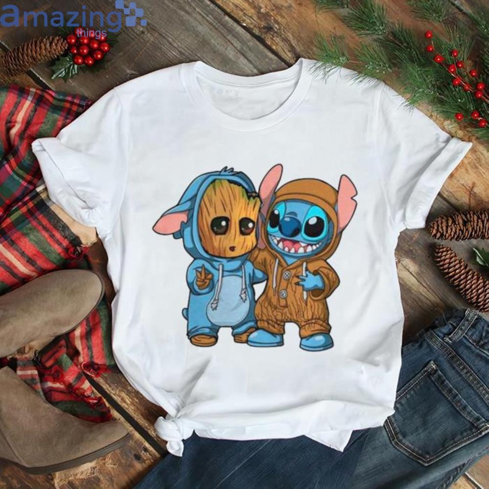 Baby Groot And Stitch Is Best Friend Shirt Product Photo 1