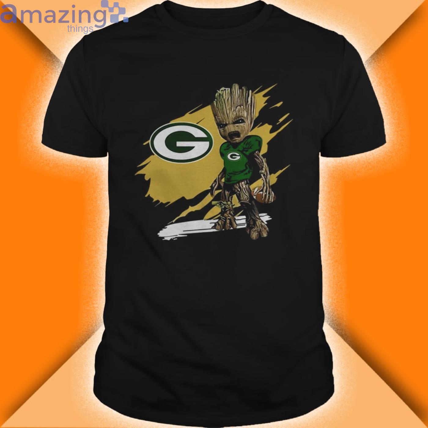 Baby Groot Green Bay Packers Shirt Product Photo 1