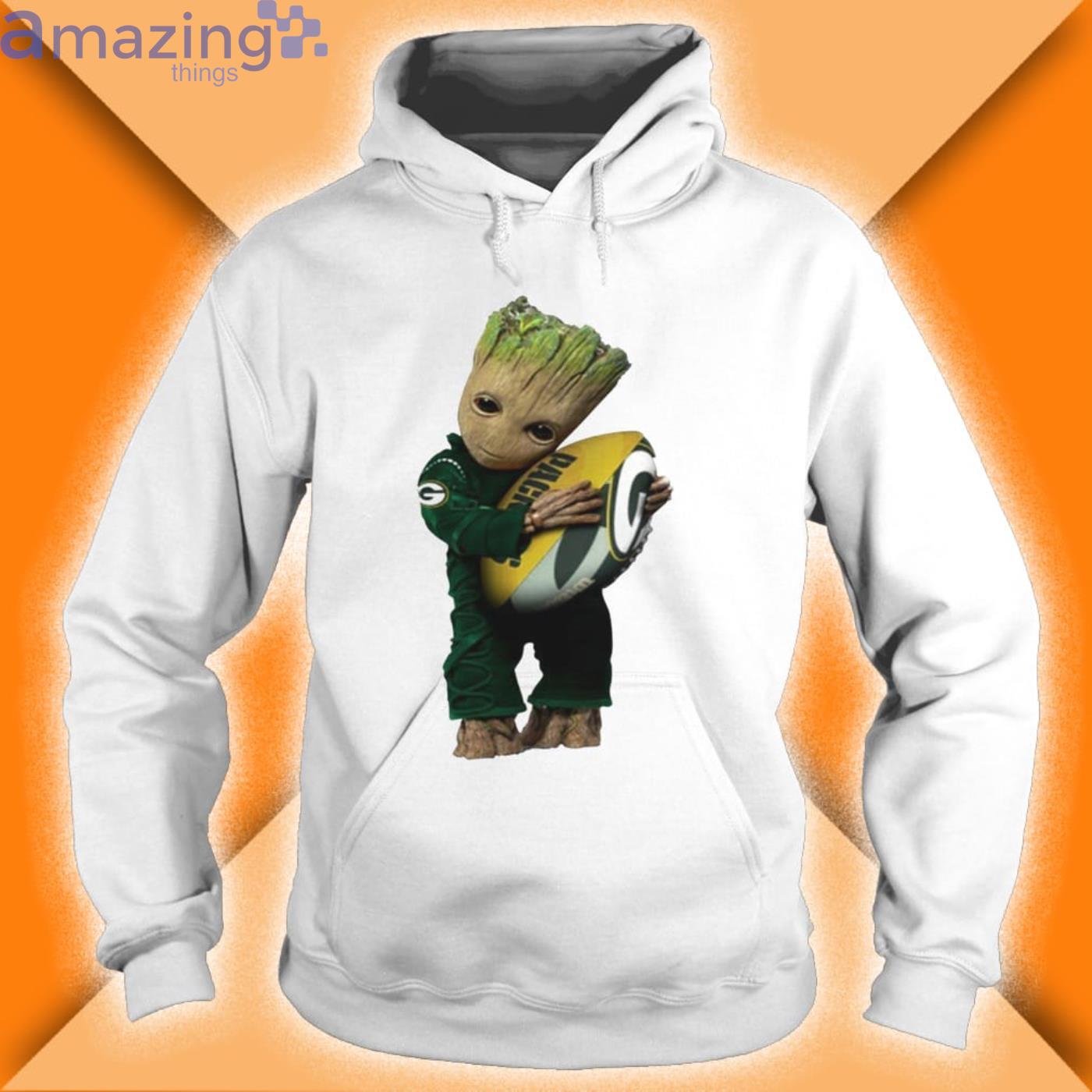 Buy Baby Groot and Baby Yoda hug Green Bay Packers shirt For Free