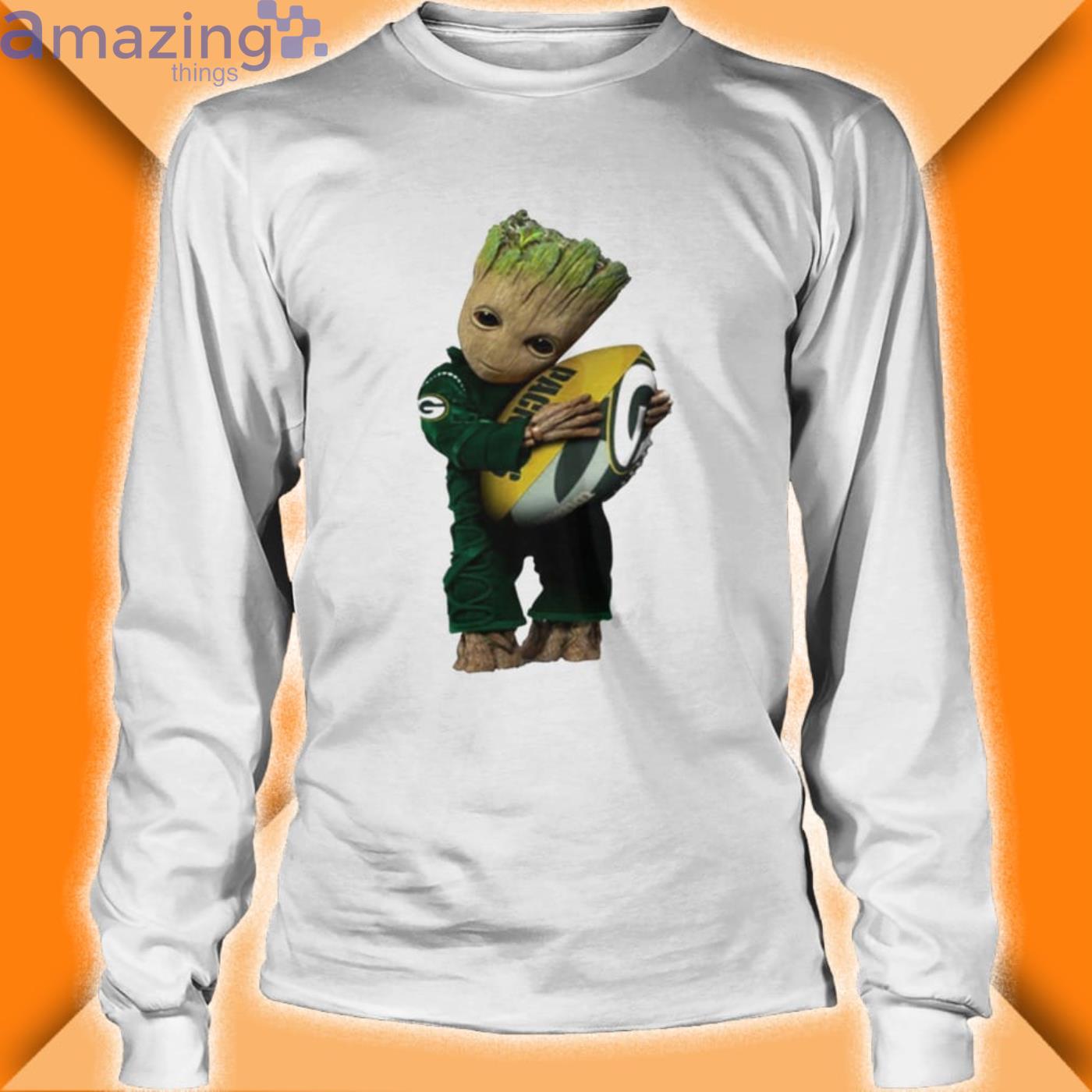 Baby Groot Hug Green Bay Packers Shirt