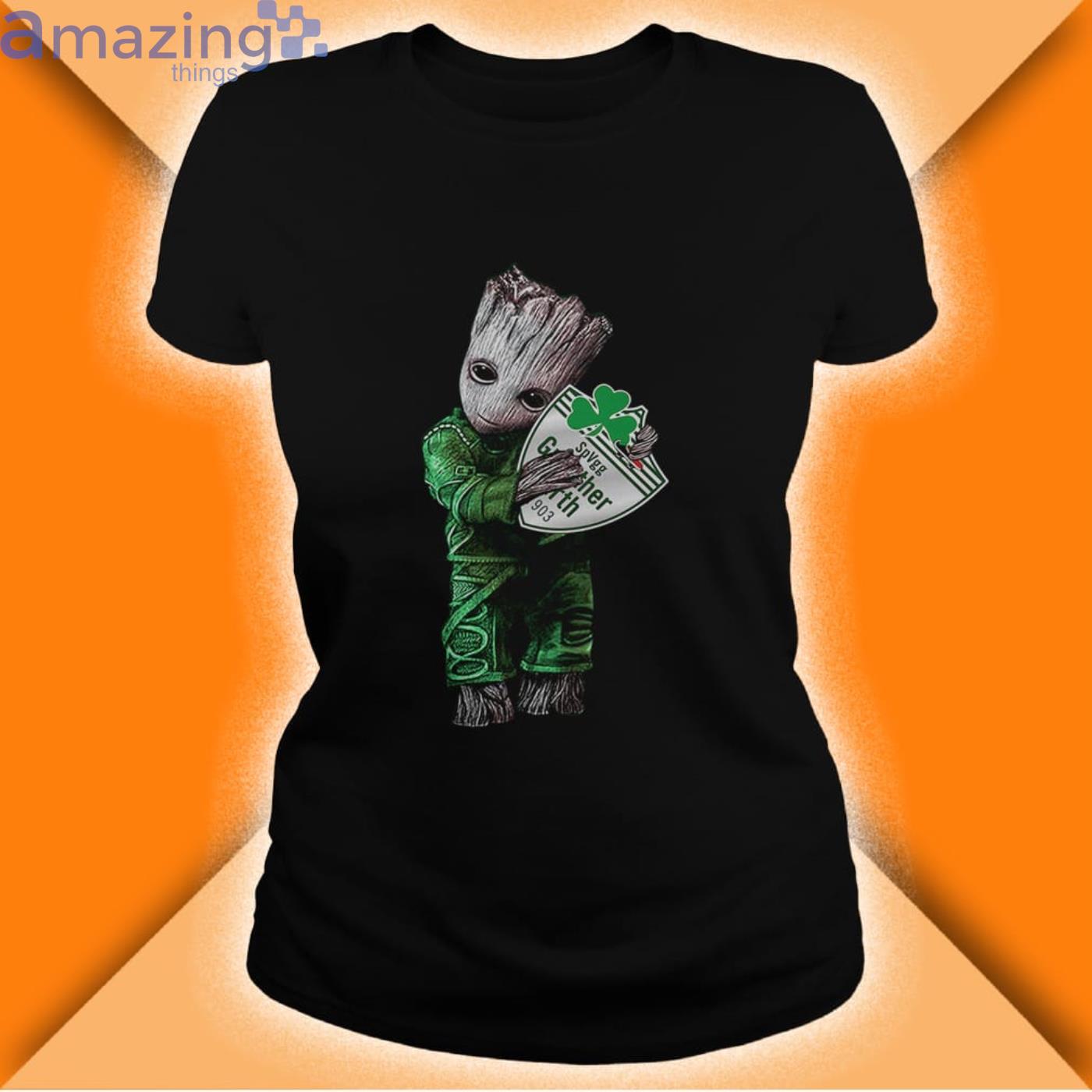 Baby Groot Hug Spvgg Greuther Frth Shirt image Baby Groot Hug Spvgg Greuther Frth Shirt Product Photo 2