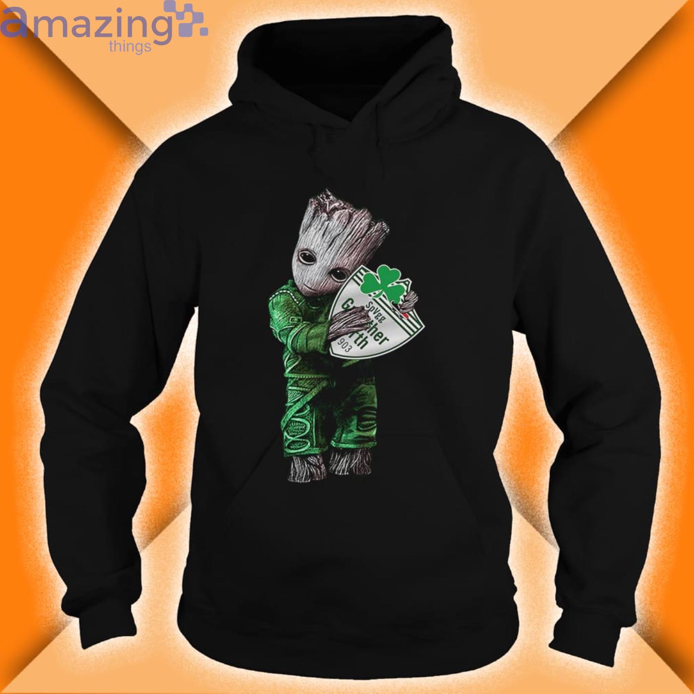 Baby Groot Hug Spvgg Greuther Frth Shirt image Baby Groot Hug Spvgg Greuther Frth Shirt Product Photo 3