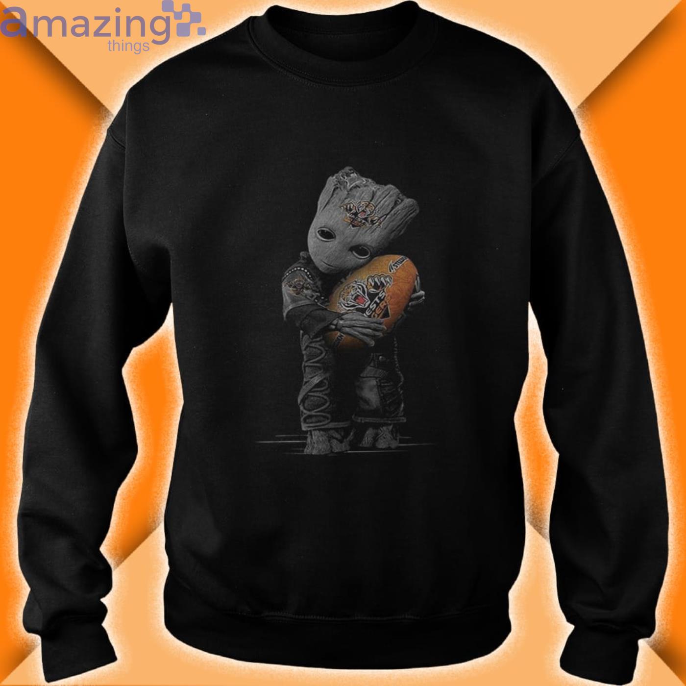 Baby Groot Hug Pittsburgh Steelers Ball 3D All Over Print Hoodie