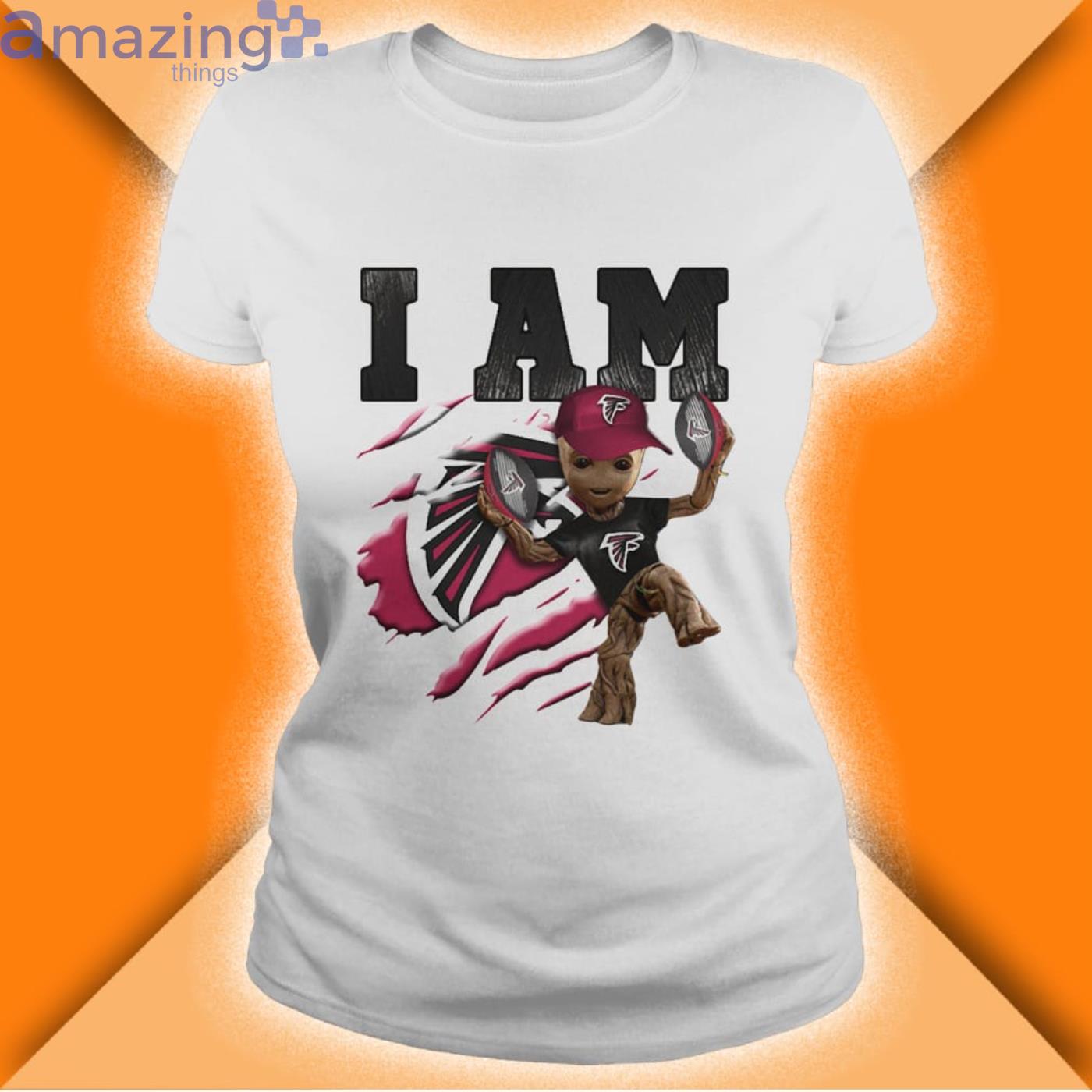 Baby Groot I Am Atlanta Falcons T-Shirt