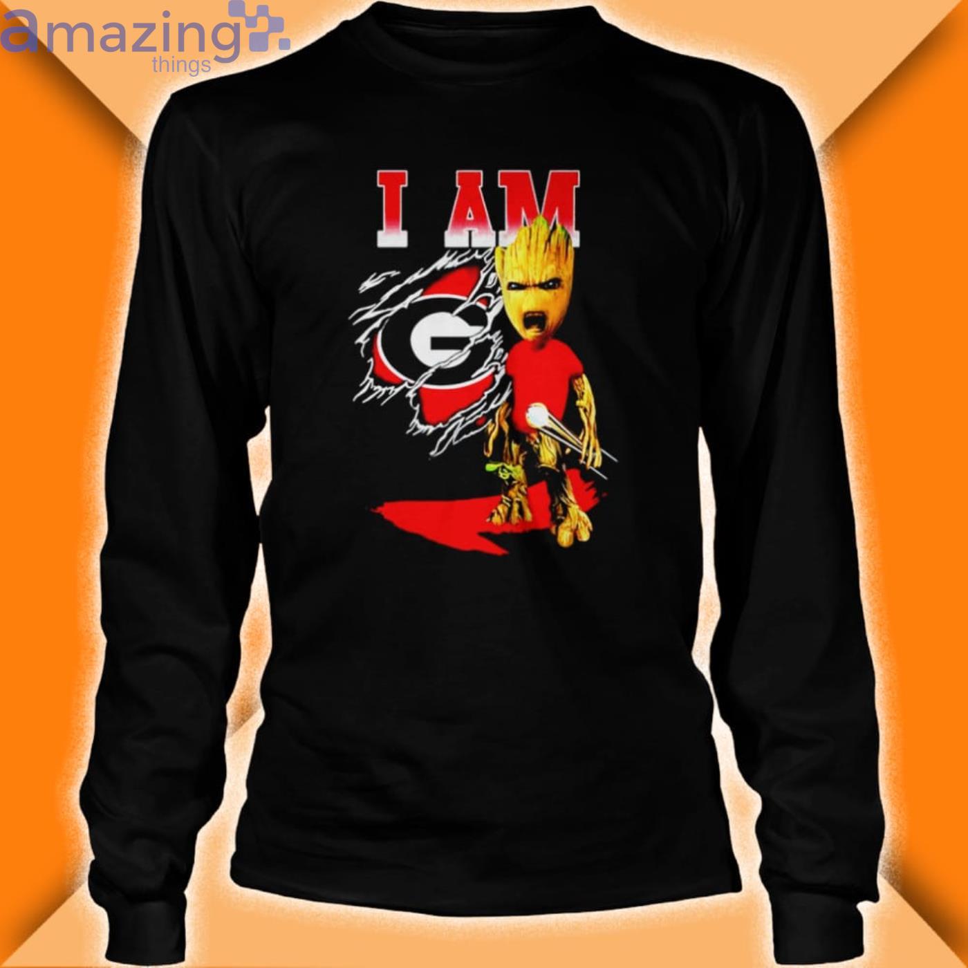 Baby Groot I Am Georgia Bulldogs Shirt image Baby Groot I Am Georgia Bulldogs Shirt Product Photo 2