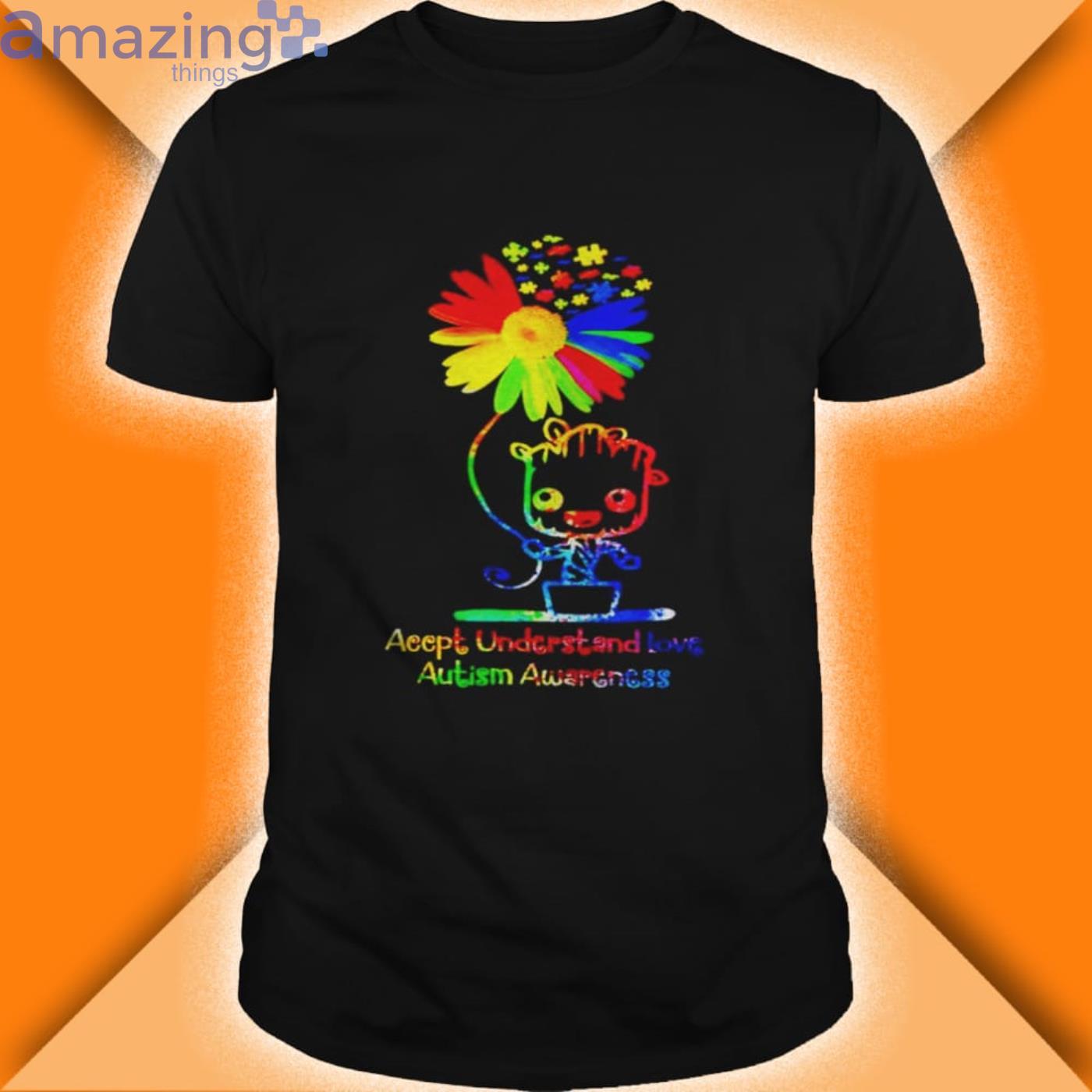 Baby Groot Lgbt Accept Understand Love Autism Awareness Shirt Product Photo 1