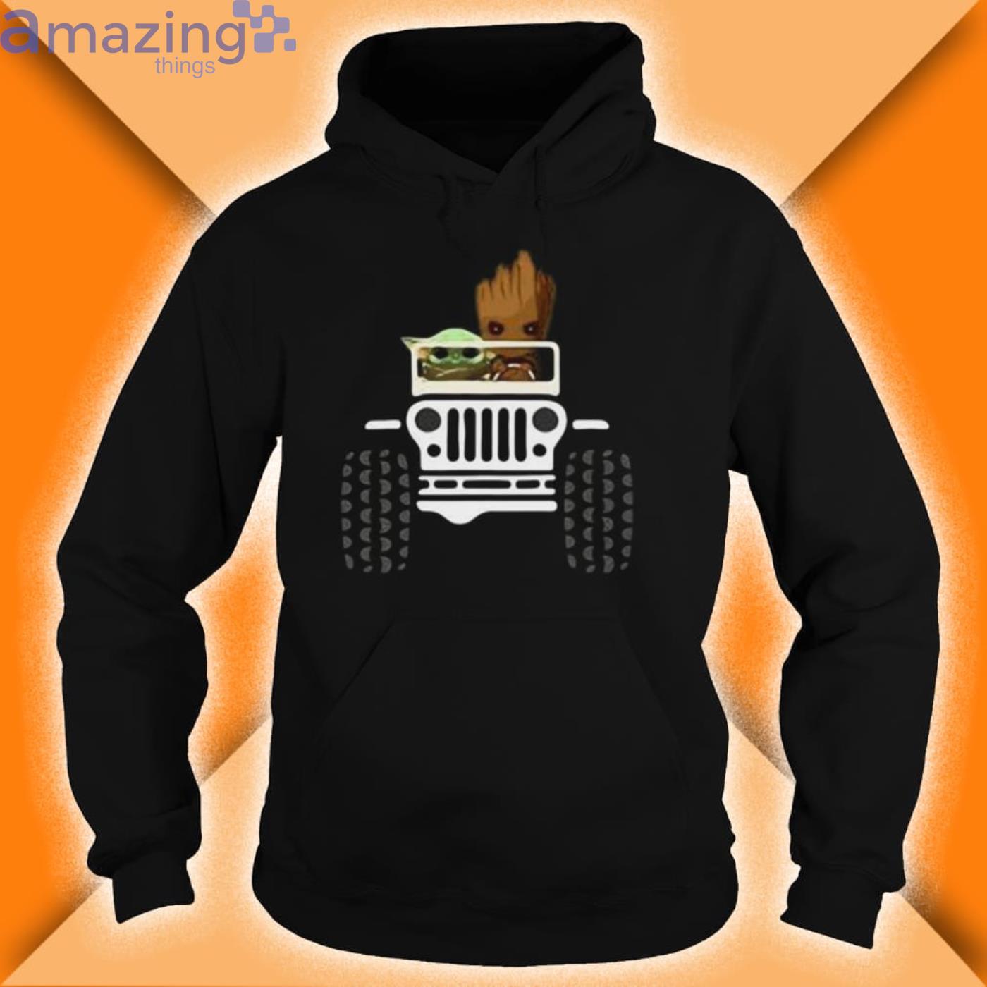 Baby Yoda And Baby Groot Jeep Shirt image Baby Yoda And Baby Groot Jeep Shirt Product Photo 5