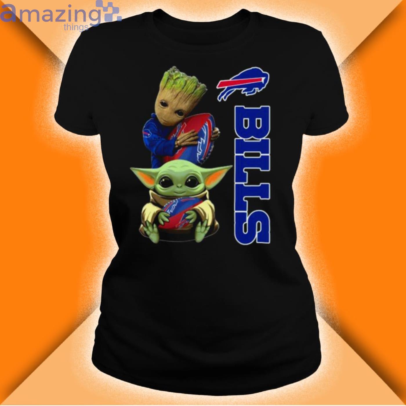 Baby Yoda And Groot Hug Rugby Buffalo Bills 2022 Shirt