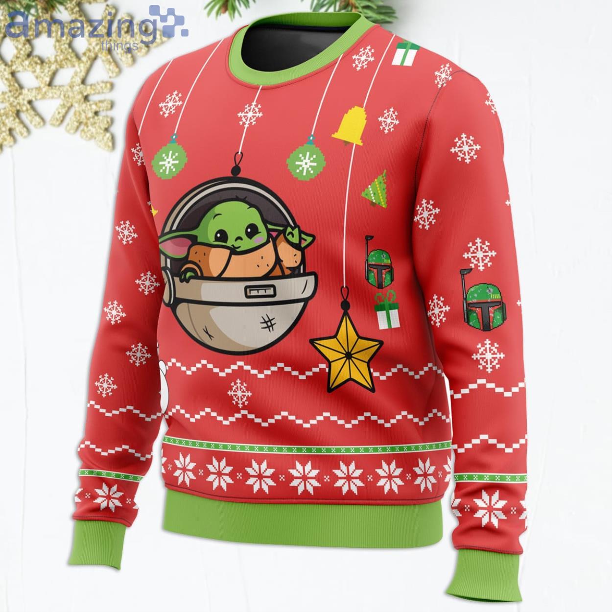 Ugly christmas sweater clearance yoda